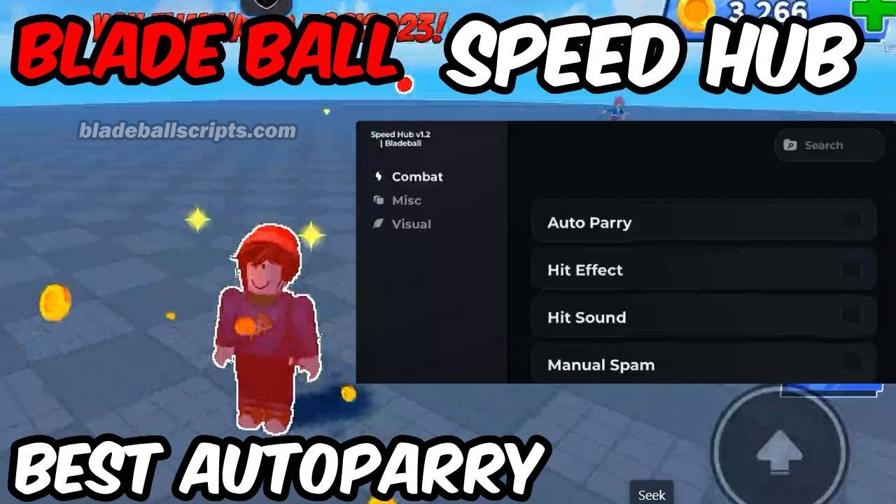 Blade ball script speed x hub best auto parry anti curve more 